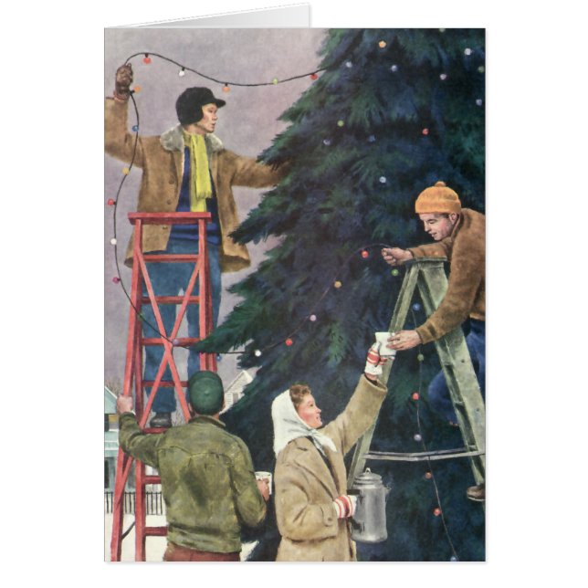Vintage Christmas Thank You Cards (Front)