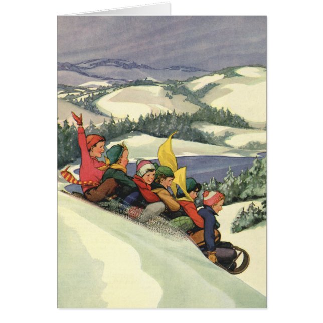 Vintage Christmas Thank You Cards (Front)