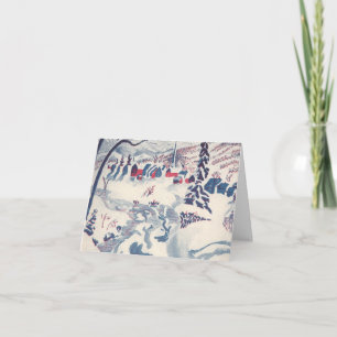 Vintage Christmas Thank You Holiday Card