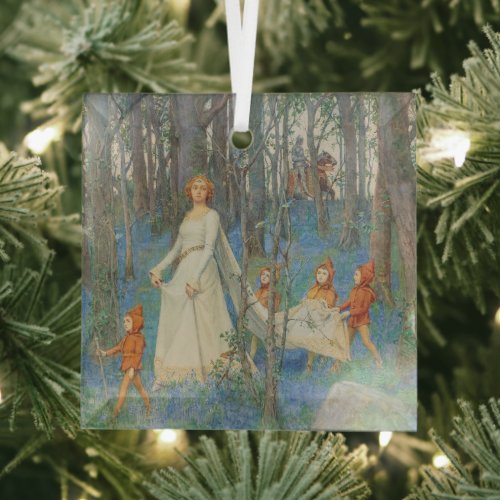 Vintage Christmas, The Fairy Woods (1903) Glass Ornament