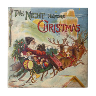 Vintage Christmas, The Night Before Christmas Ceramic Tile