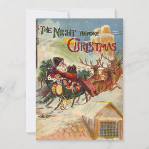 Vintage Christmas, The Night Before Christmas Invitation