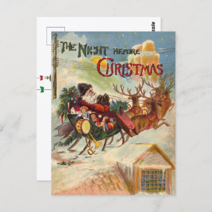 Vintage Christmas, The Night Before Christmas Postcard