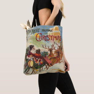 Vintage Christmas, The Night Before Christmas Tote Bag
