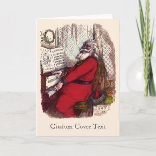 Vintage Christmas, Thomas Nast Santa Claus Piano Holiday Card