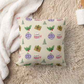 Vintage Christmas Throw Pillow