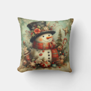 Vintage Christmas Throw Pillow