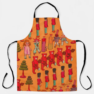 Vintage Christmas Toy Parade 1907 Puck Magazine Apron