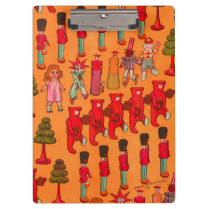 Vintage Christmas Toy Parade 1907 Puck Magazine Clipboard