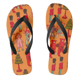 Vintage Christmas Toy Parade 1907 Puck Magazine Flip Flops