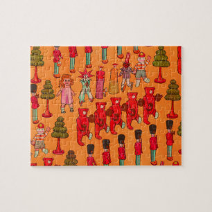 Vintage Christmas Toy Parade 1907 Puck Magazine Jigsaw Puzzle