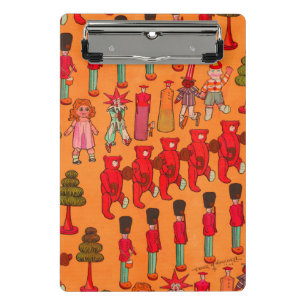 Vintage Christmas Toy Parade 1907 Puck Magazine Mini Clipboard