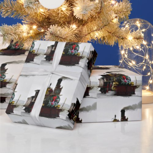Vintage Christmas Train 30 x 6 Wrapping Paper