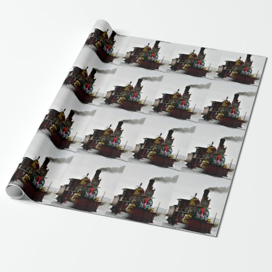 Train Christmas Wrapping Paper 