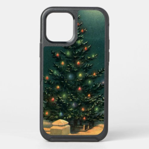 Vintage Christmas Tree at Night with Lights OtterBox Symmetry iPhone 12 Case