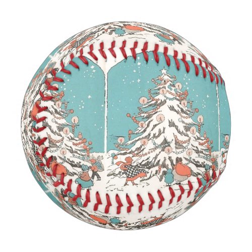 Vintage Christmas Tree Baseball