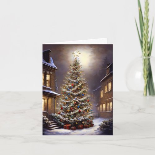 Vintage Christmas Tree Card