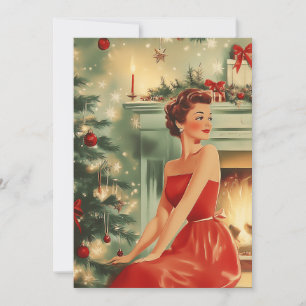 Vintage Christmas Tree Christmas Card