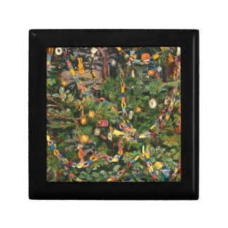 Vintage Christmas Tree Close-up Gift Box