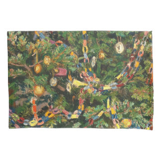 Vintage Christmas Tree Close-up Pillow Case