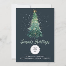 Vintage Christmas Tree Company Logo Business 