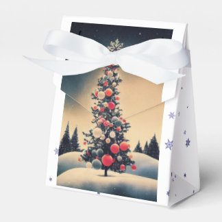 Vintage Christmas Tree Favor Boxes