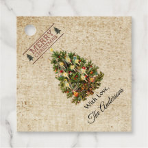 Vintage Christmas Tree Favor Tags