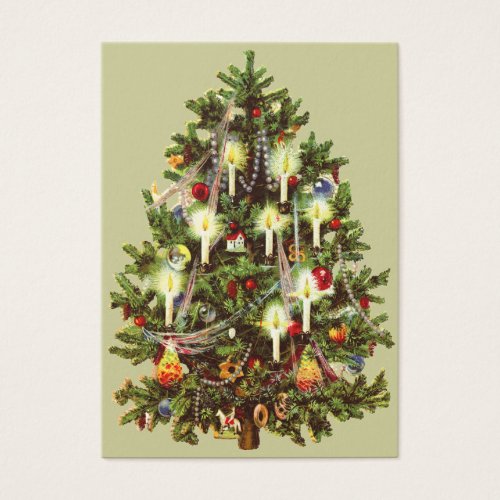 Vintage Christmas Tree Gift Tags