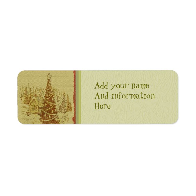 Vintage Christmas Tree Label (Front)