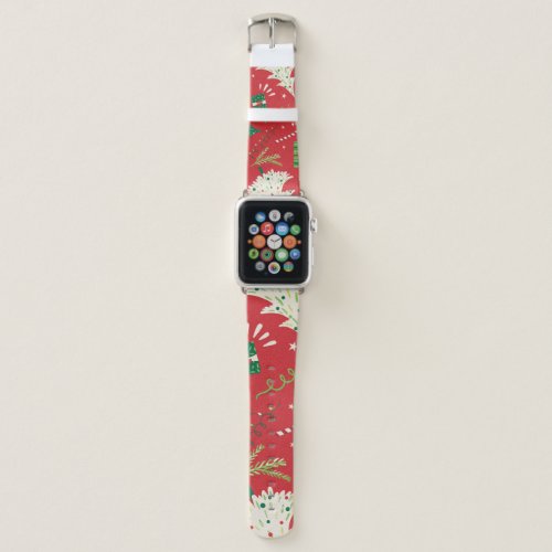 Vintage Christmas tree ornamental design Apple Watch Band