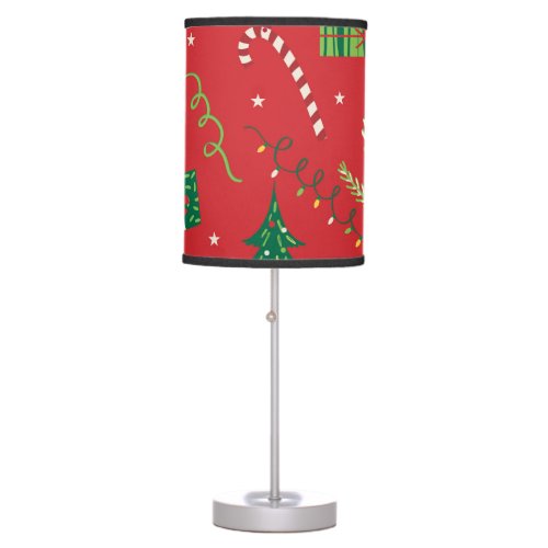 Vintage Christmas tree ornamental design Table Lamp