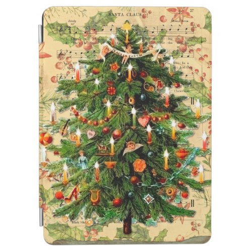 Vintage Christmas tree pattern rustic retro     iPad Air Cover