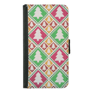 Vintage Christmas Tree Pattern. Samsung Galaxy S5 Wallet Case