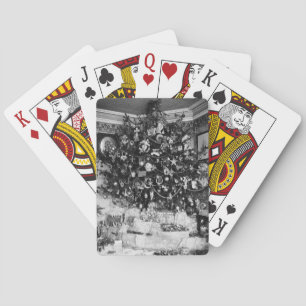 Vintage Christmas Tree Photograph (1910) Poker Cards