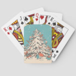 Vintage Christmas Tree Playing Cards