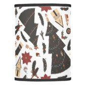 Vintage Christmas Tree Poinsettia Lamp Shade (Front)