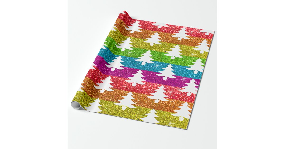 Rainbow Trees Tissue Paper, Holiday Tissue Paper