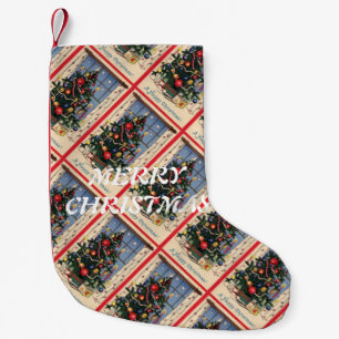 Vintage Christmas Tree Stocking