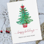 Vintage Christmas Tree Weve Moved Holiday Cards<br><div class="desc">Vintage Christmas Tree Weve Moved Holiday Moving announcement Postcard Decorated Christmas tree</div>