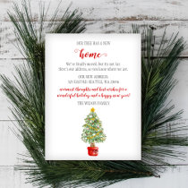 Vintage Christmas Tree Weve Moved Holiday Cards