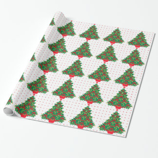 Vintage Christmas Tree Wrapping Paper