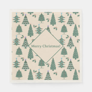 Vintage Christmas Trees Napkins
