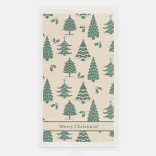 Vintage Christmas Trees Paper Guest Towels