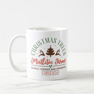 Vintage Christmas Trees Sign Coffee Mug