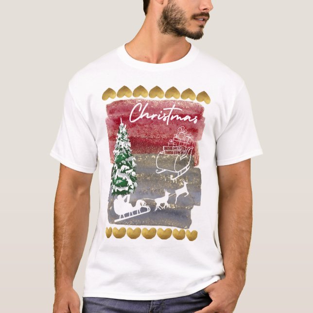 Vintage Christmas trees  T-Shirt (Front)