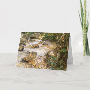 Vintage Christmas, Trout Stream by Sargent Holiday Card