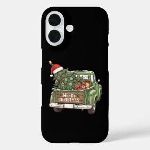 Vintage Christmas Truck Merry Christmas Men Women  iPhone 16 Case