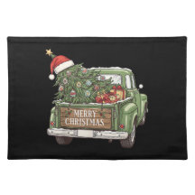 Vintage Christmas Truck Merry Christmas Men Women 