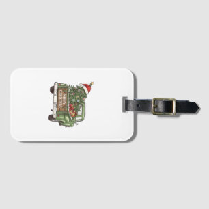 Vintage Christmas Truck Merry Christmas Men Women  Luggage Tag