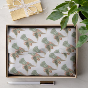 Vintage Christmas, Victorian Angel with Tree Tissue Paper